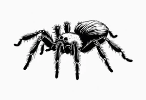 Realistic Tarantula tattoo idea