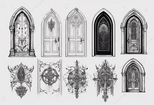 Gothic door tattoo idea