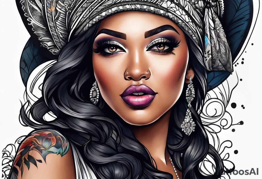 black person tattoo idea