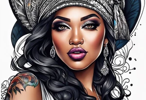 black person tattoo idea