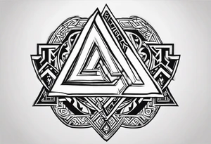 Valhalla shield sword valknut tattoo idea