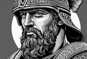 roman soldier from AD 60, wearing the "armor of God" as described in ephesians chapter 6 verses 10 to 17 tattoo idea