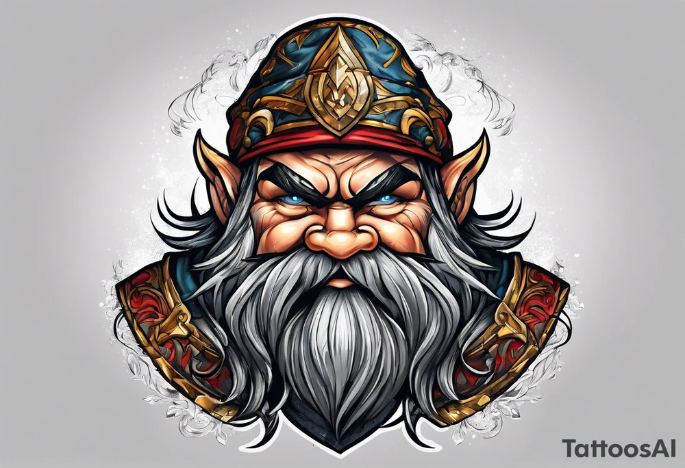 fighting dwarf tattoo idea