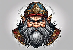 fighting dwarf tattoo idea