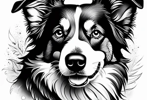 Tattoo of a border collie tattoo idea