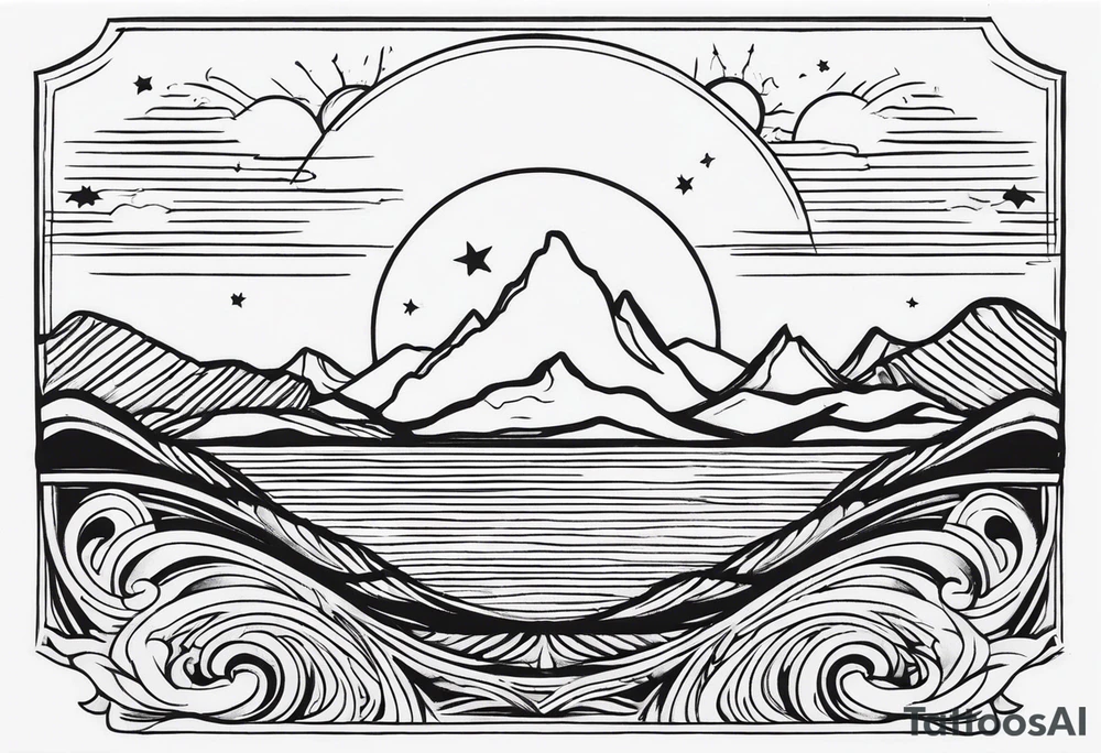 Segundo sol minimalista tattoo idea