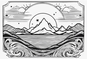Segundo sol minimalista tattoo idea