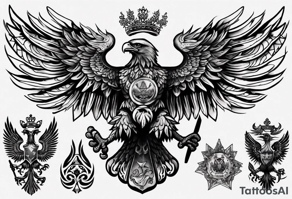 russian eagle tattoo idea