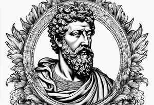 Marcus aurelius bust tattoo idea
