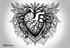 heart brain scale tattoo idea