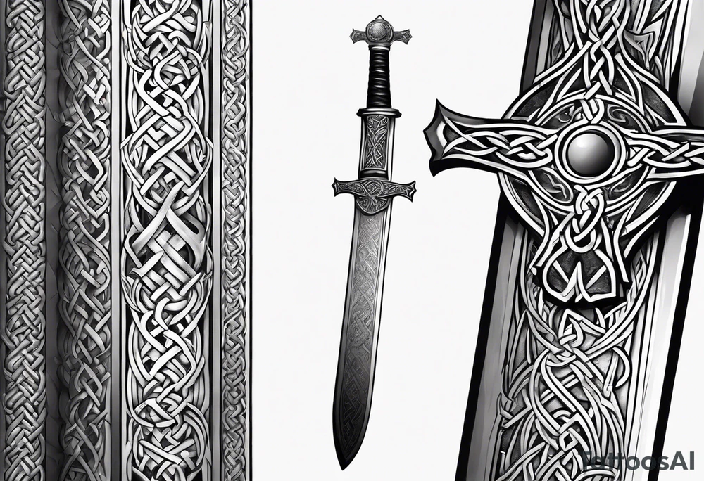 Celtic sword tattoo idea