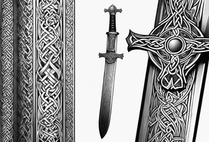 Celtic sword tattoo idea