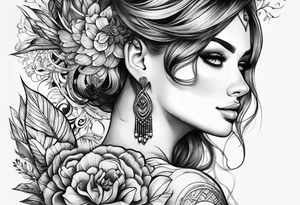 Modern sketches tattoo idea