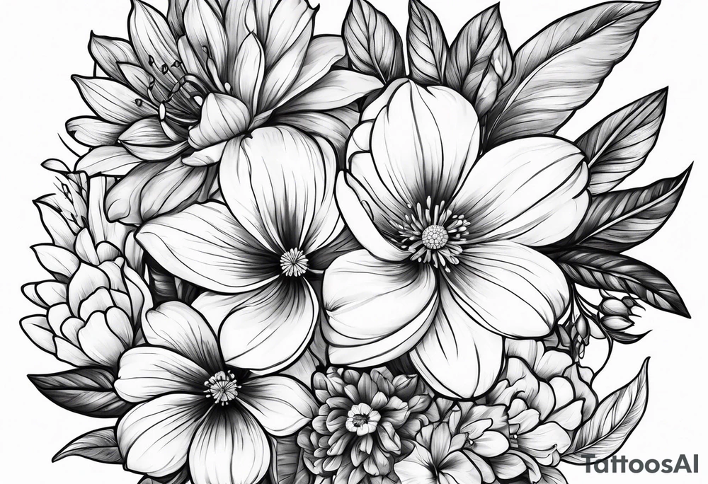 May birth flowers tattoo idea