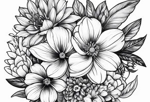 May birth flowers tattoo idea