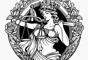 lady justice tattoo idea