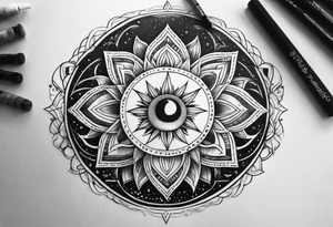 With all my heart and all my soul to the end of the universe To infinity and beyond.  sun and moon tattoo idea