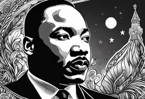 Martin Luther king drawing tattoo idea