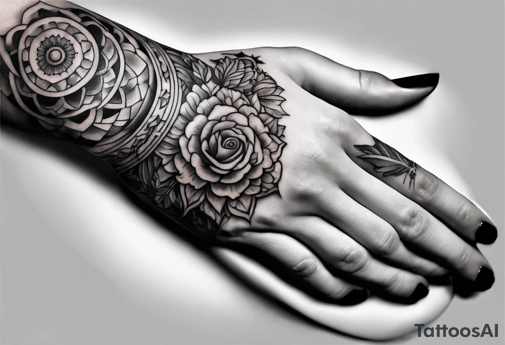Babys hand tattoo idea