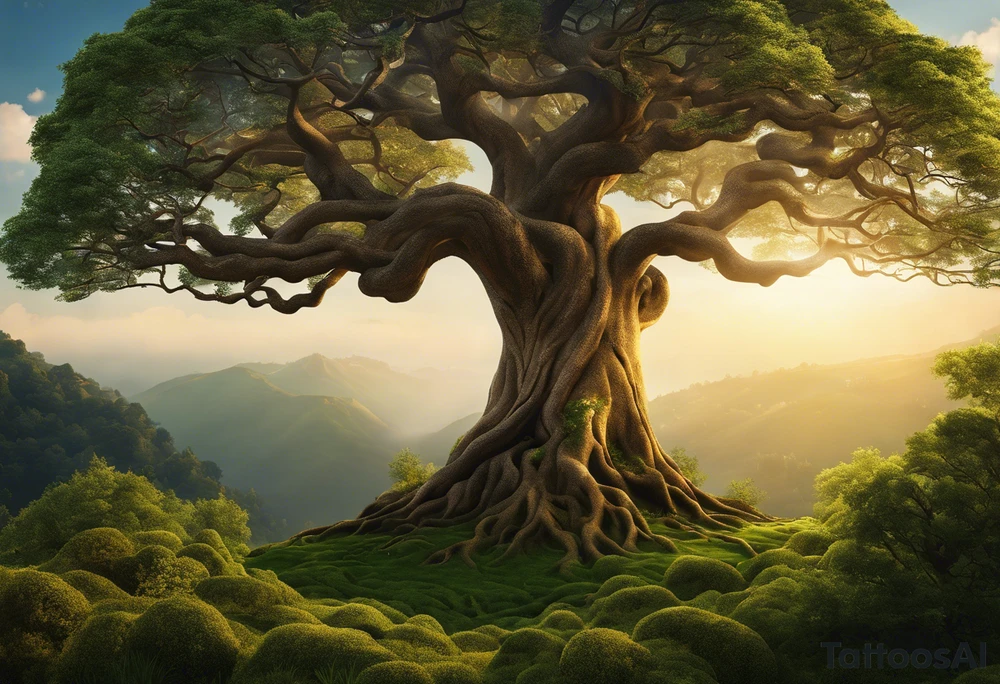 Central Image:
A majestic tree with its roots firmly grounded and its branches reaching up towards the sky. The trunk of the tree could be stylized to resemble a family tree, with branches representing different paths and relationships. The tree symbolizes strength, growth, and resilience.

Incorporated Elements:

Roots: Intertwined within the roots of the tree, the word "Blanco" is subtly woven into the design. tattoo idea
