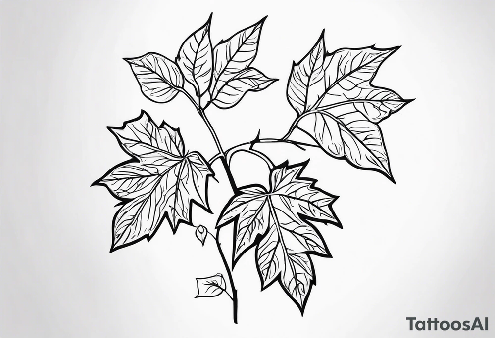 Ivy vines tattoo idea