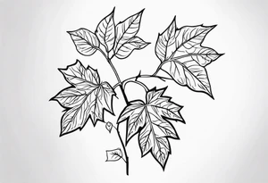 Ivy vines tattoo idea