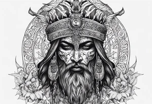 aztez god of death tattoo idea