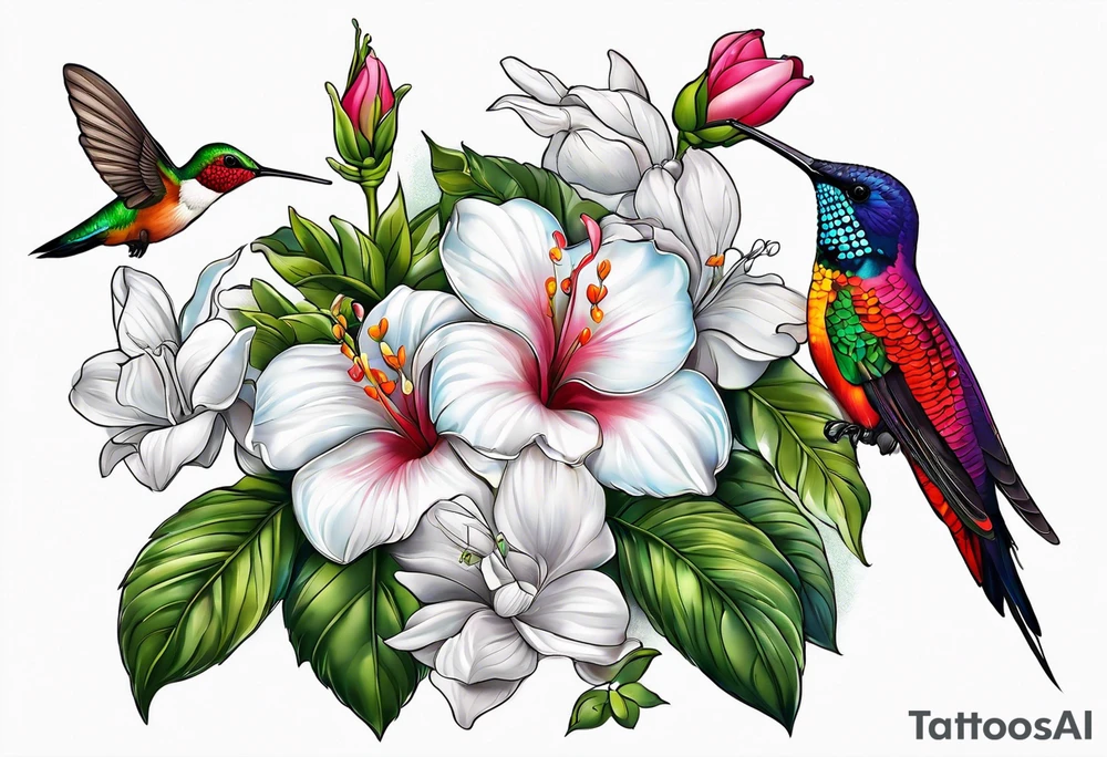 🇬🇭, 🇨🇼, flowers, hummingbirds,  butterflies tattoo idea