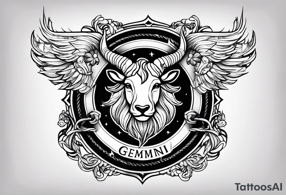 Gemini sign Capricorn sign tattoo tattoo idea