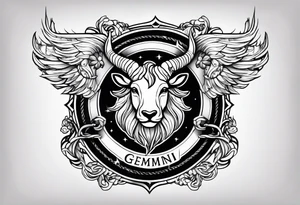 Gemini sign Capricorn sign tattoo tattoo idea