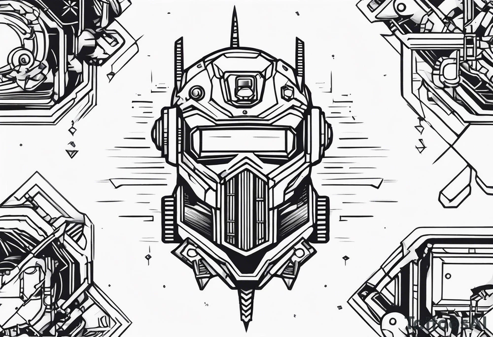 Robotic Cyber criminal tattoo idea