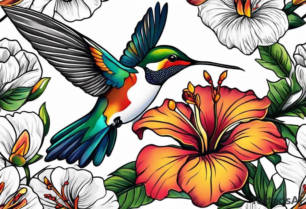 🇬🇭, 🇨🇼, flowers, hummingbirds,  butterflies tattoo idea