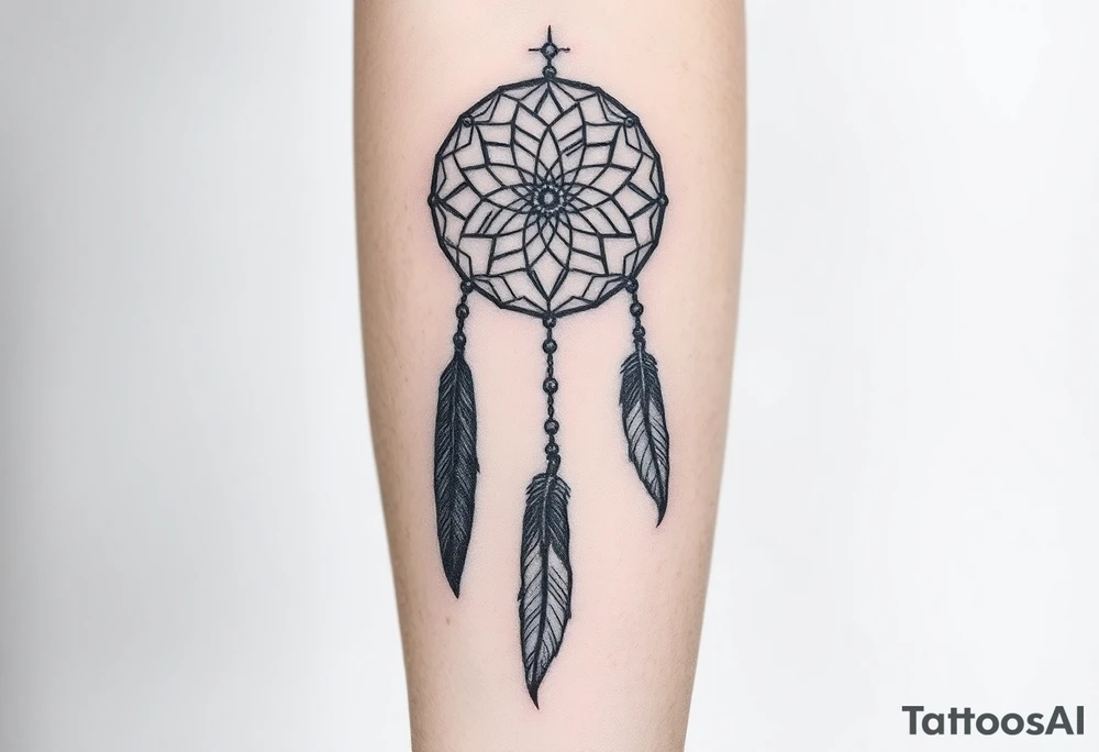 dreamcatcher with feathers for the memory of my grandma tattoo idea