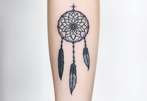 dreamcatcher with feathers for the memory of my grandma tattoo idea