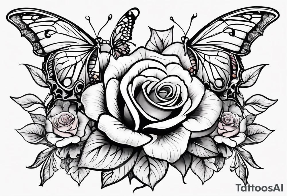 Forearm half sleeve with flowers & small butterflies (not roses) incorporating the names Harvey & Ruby with stars, books, fantasy & dragons themed tattoo idea