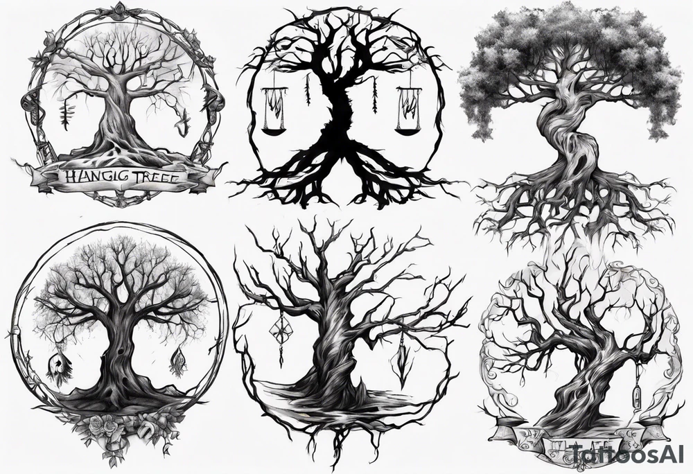 Hanging tree tattoo idea