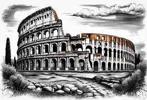 Roman colosseum tattoo idea