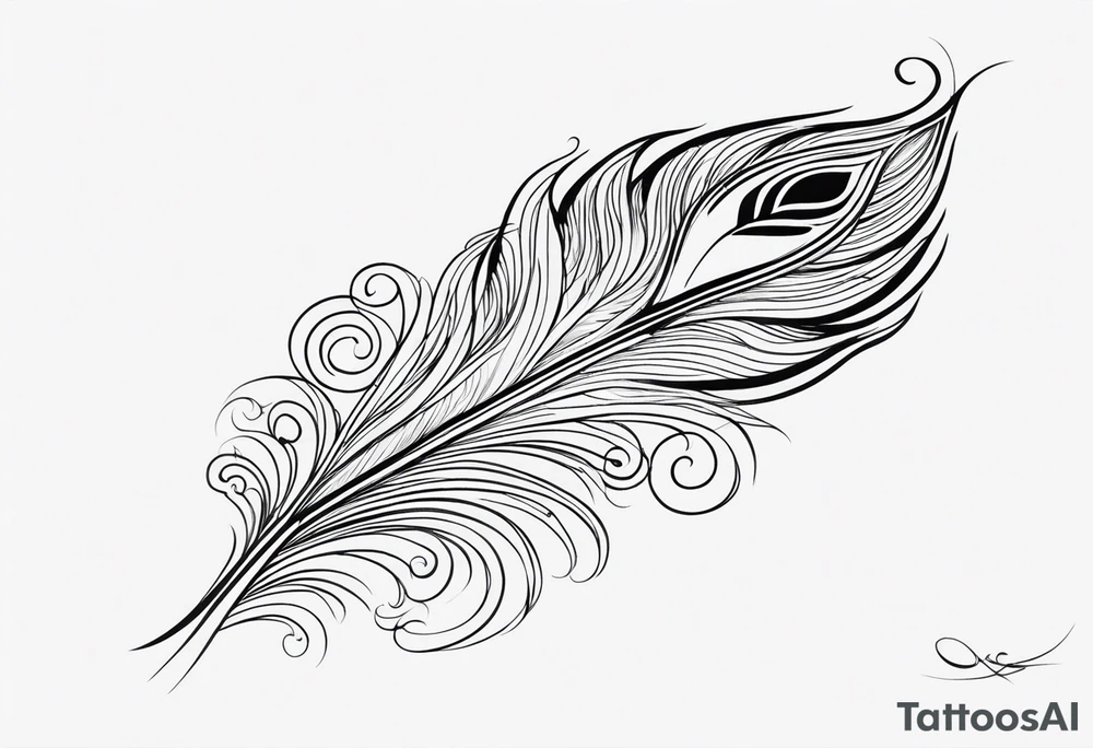 Ornate Peacock Feather tattoo idea