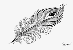 Ornate Peacock Feather tattoo idea