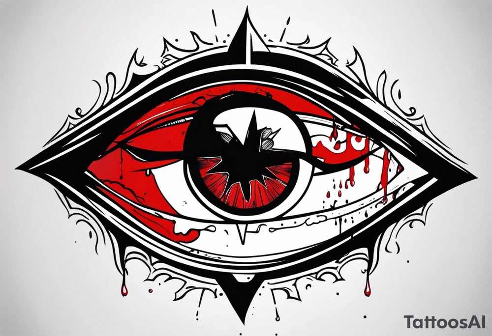 Hellsing bleeding tear eye logo tattoo tattoo idea