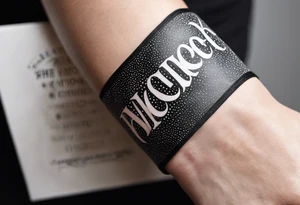 Cheers Mate text, armband +Cancer Ribbon +artistic tattoo idea