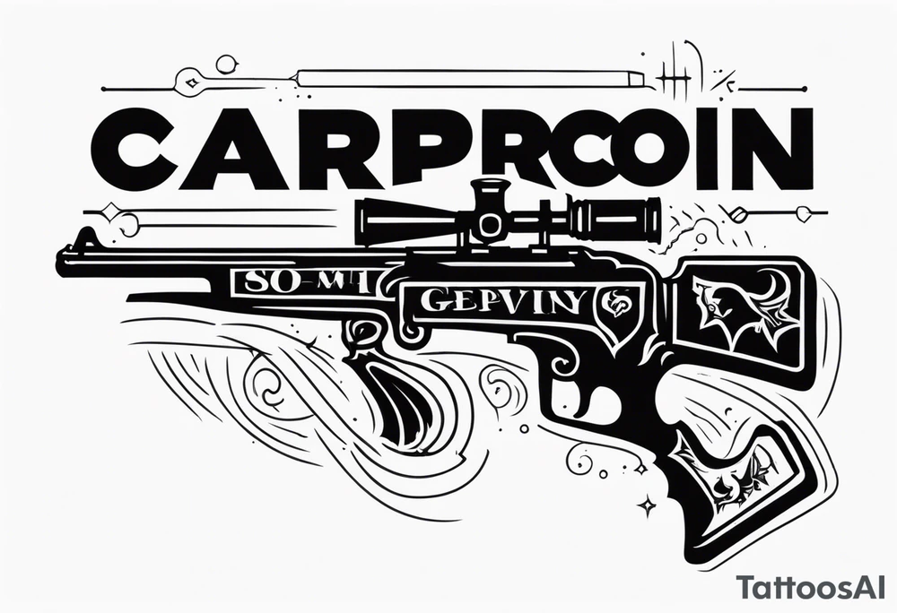 capricorn with a shotgun tattoo idea
