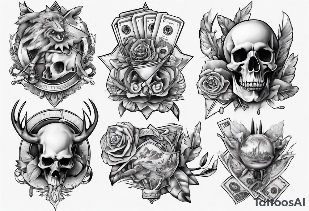 money hunt tattoo idea