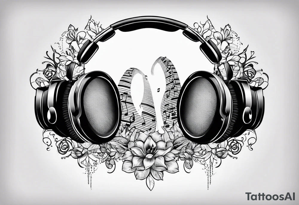 Music related and includes baby footprint tattoo idea