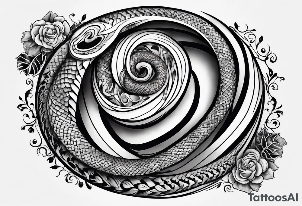 Schlange schlängelt sich das Bein hoch tattoo idea