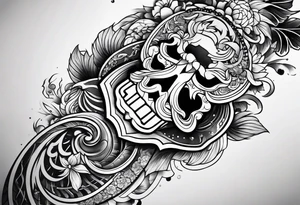Japanese leg sleeve tattoo idea