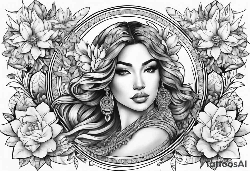 Representation of abundance of love, wealth, and fulfillment tattoo idea