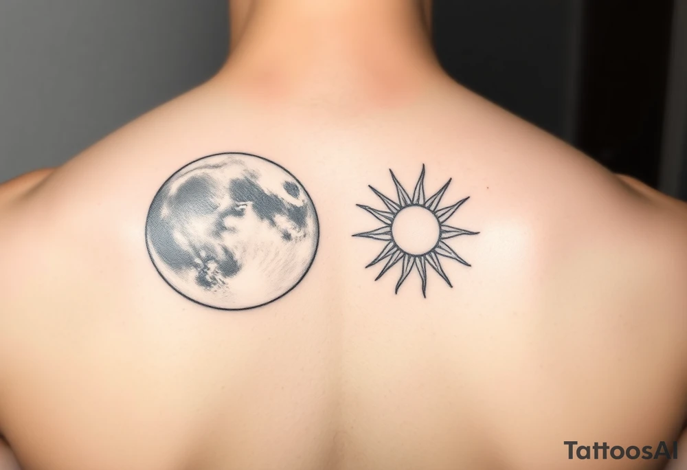 The moon and the sun tattoo idea
