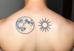 The moon and the sun tattoo idea