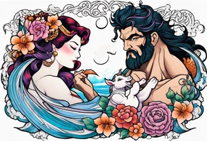 Hercules, Pain & Panic, Hades, Baby Pegasus, Megara tattoo idea